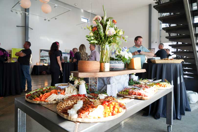 Food at April Light Club Event at Space Gallery hosted by The Lighting Agency