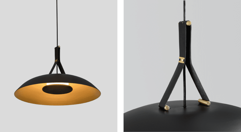 Details of black Volo pendant by Cerno