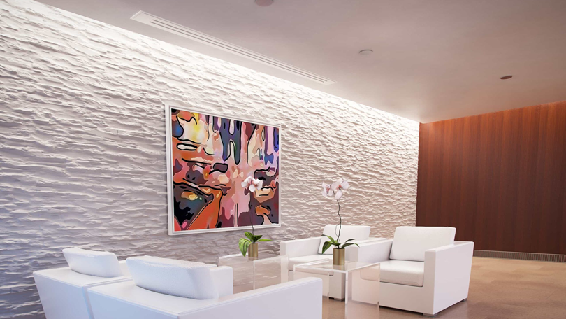 Coronet LED flawless wall grazer in hospitality lobby setting